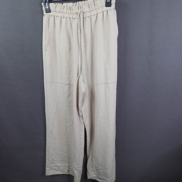 Nap Womens Pants Medium Tan Paperbag Minimalist Lounge Quiet Luxury Timeless - Picture 1 of 12